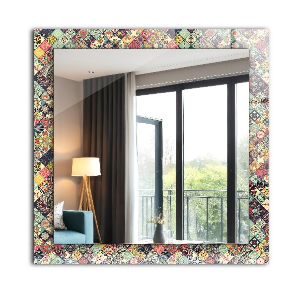 Printed mirror Coloured mosaic