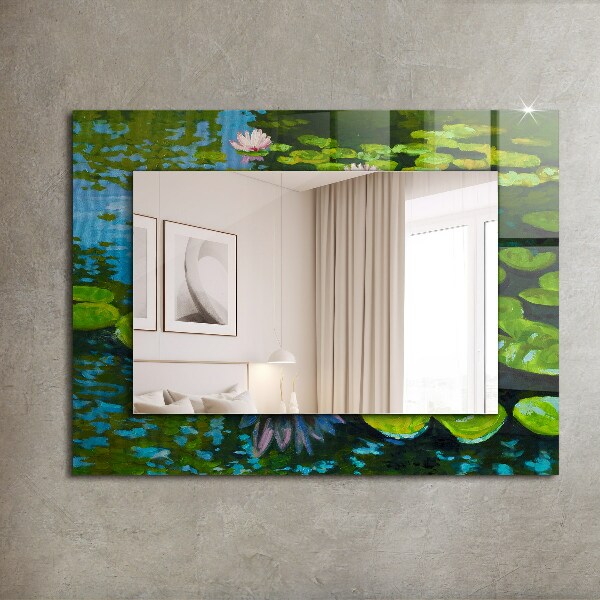 Decorative mirror Water lily powder