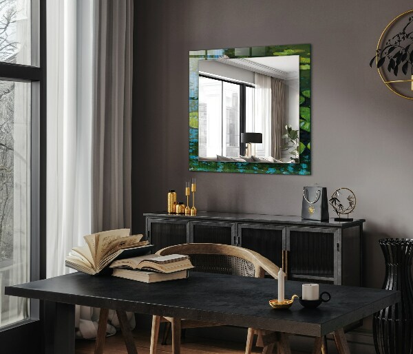 Decorative mirror Water lily powder