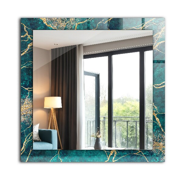 Printed mirror Green marble