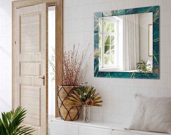 Printed mirror Green marble