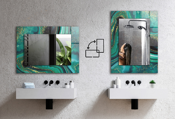 Wall mirror decor Abstract pattern on marble