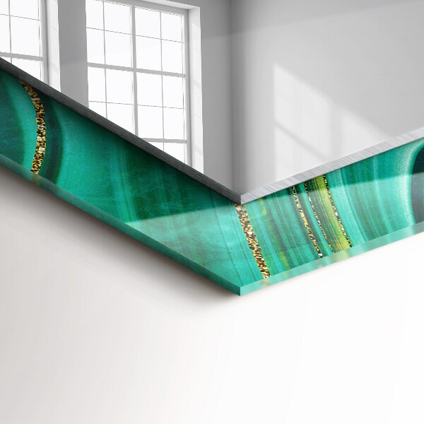 Wall mirror design Green abstract texture