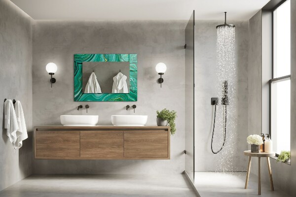 Wall mirror design Green abstract texture