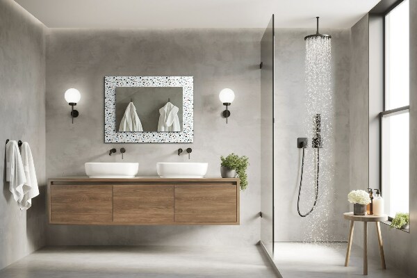 Wall mirror design Terrazzo mosaic