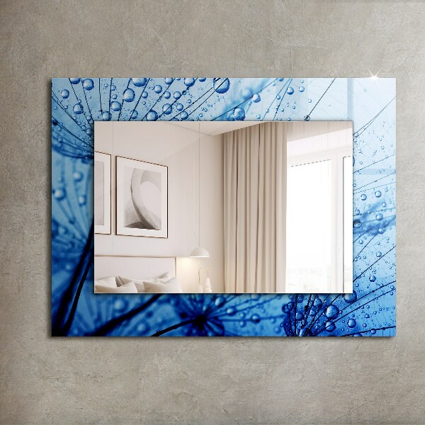 Printed mirror Water drops on fans
