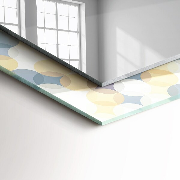 Printed mirror Coloured circles