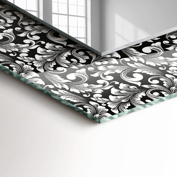 Decorative mirror Black and white ornaments