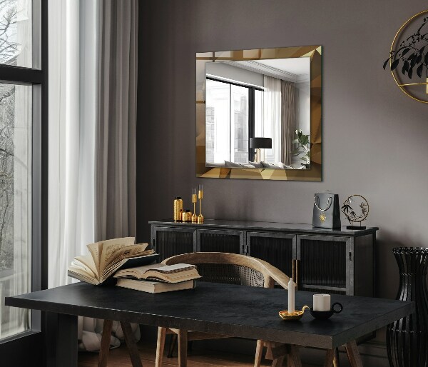 Mirror frame with print Geometric shapes