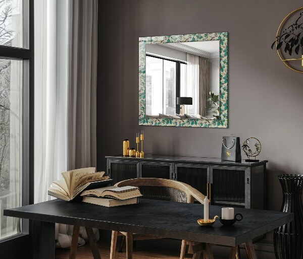 Wall mirror design Birds and flowers