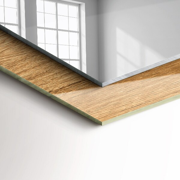 Printed mirror Wood texture