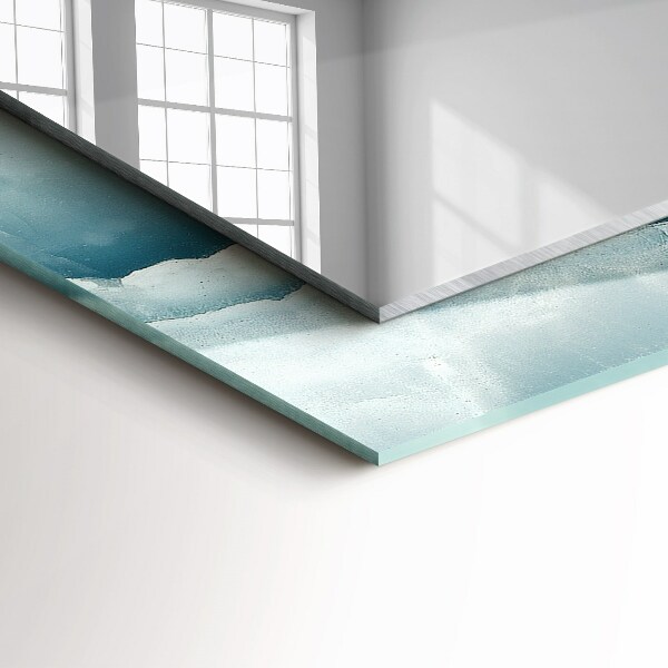 Mirror frame with print Blue marble textures