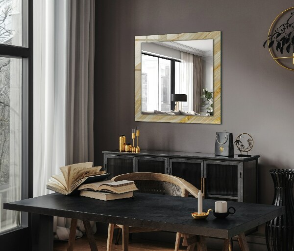 Wall mirror design Abstract yellow stripes