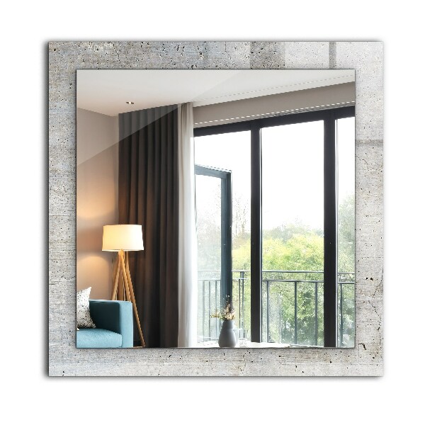 Printed mirror Cracked concrete wall