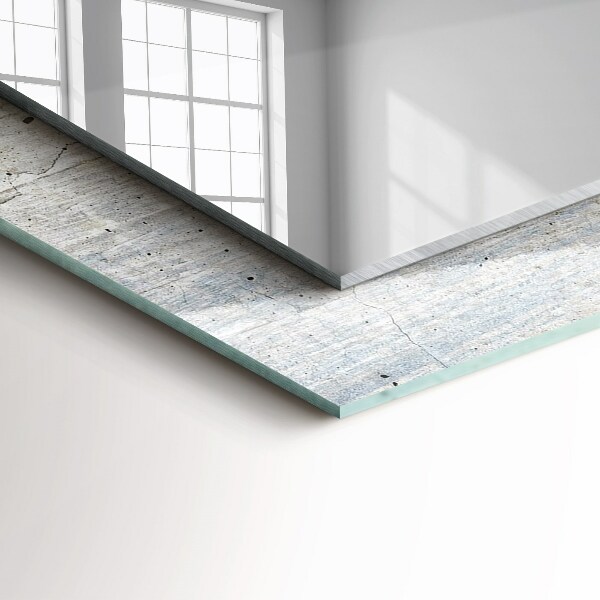 Printed mirror Cracked concrete wall