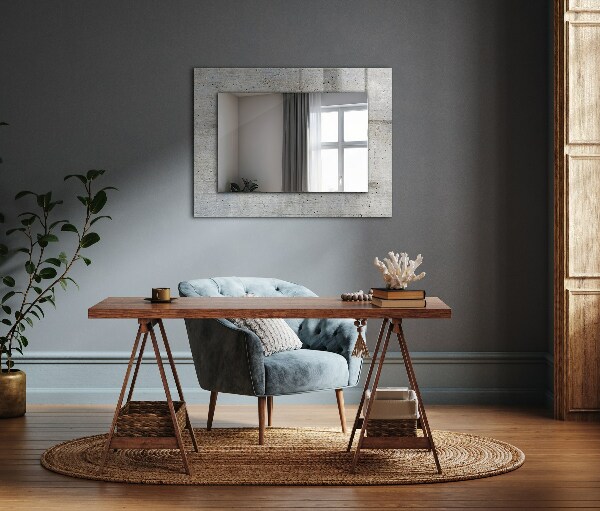 Printed mirror Cracked concrete wall