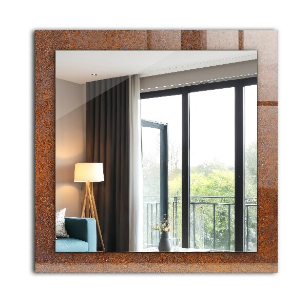 Decorative mirror Rusty metal surface