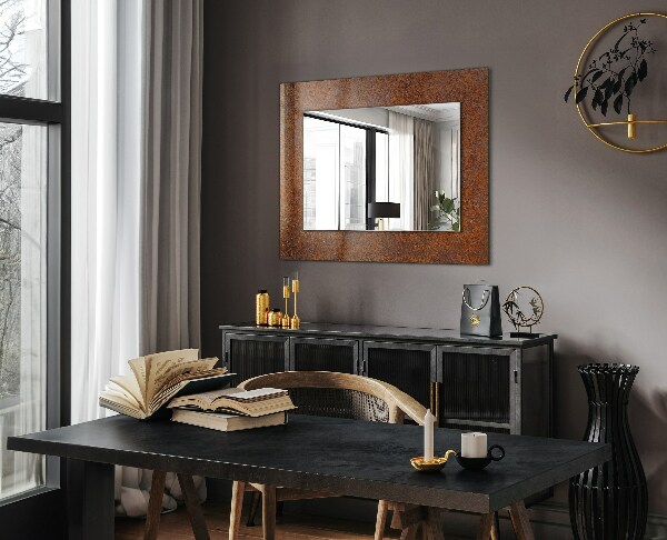 Decorative mirror Rusty metal surface