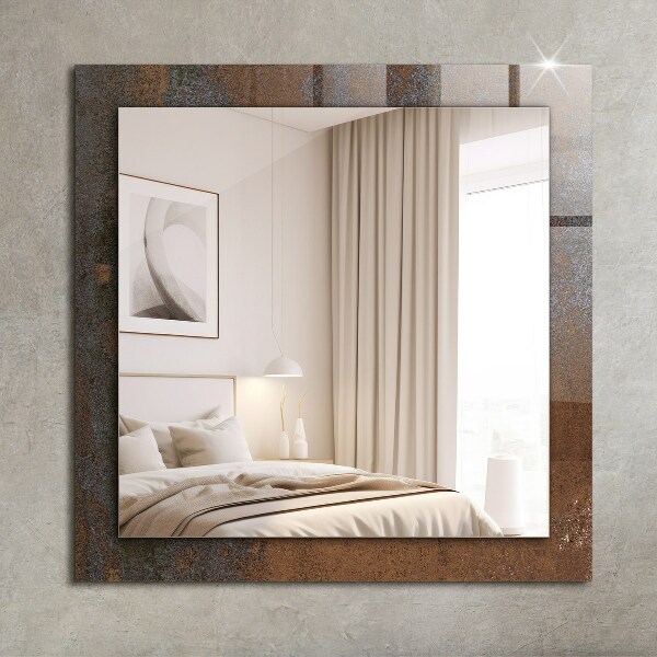 Wall mirror decor Fashionable rusty metal
