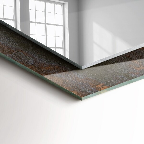 Wall mirror decor Fashionable rusty metal