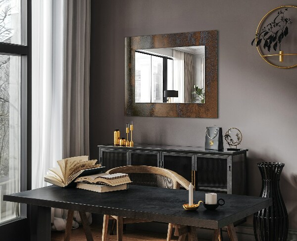Wall mirror decor Fashionable rusty metal