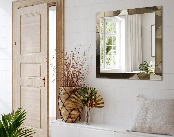 Mirror frame with print Geometric shapes