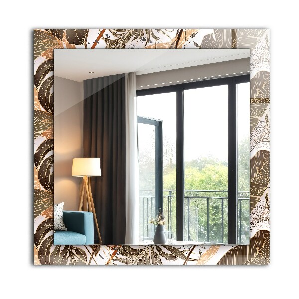 Decorative mirror Leaves with tropical motifs