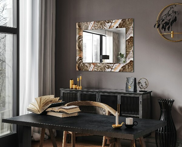 Decorative mirror Leaves with tropical motifs