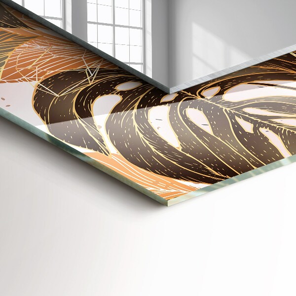 Decorative mirror Leaves with tropical motifs