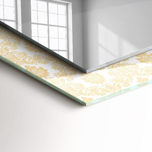 Wall mirror design Yellow decorations
