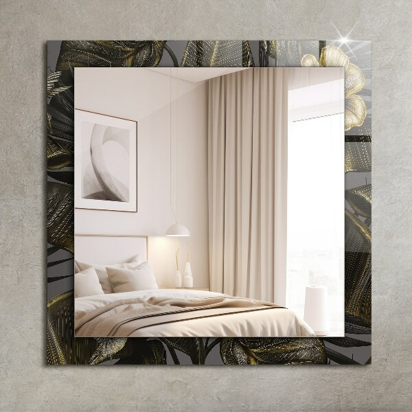 Wall mirror decor Flowers and hummingbirds