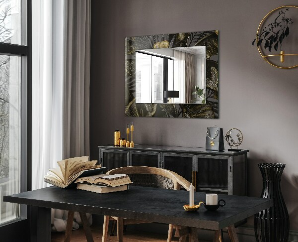 Wall mirror decor Flowers and hummingbirds
