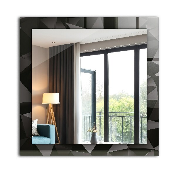 Printed mirror Black geometric shapes
