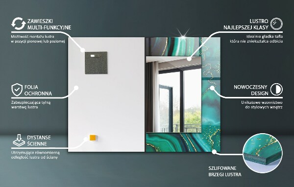 Decorative mirror Tropical leaves