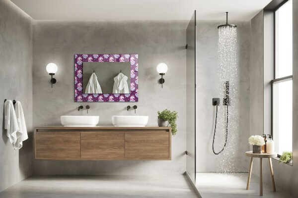 Mirror frame with print Star letters in the shape of a unicorn