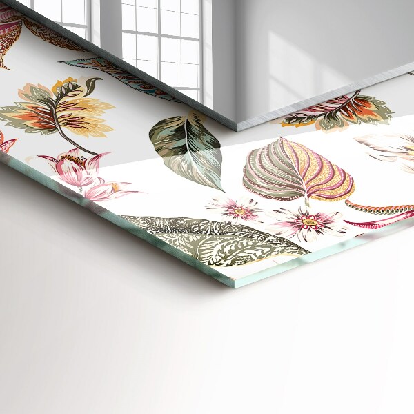 Printed mirror Flowers and leaves