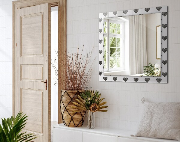 Wall mirror design Black heart design