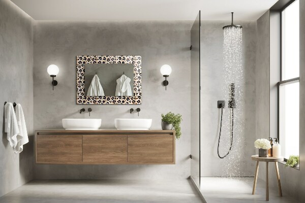Wall mirror decor Leopard pattern