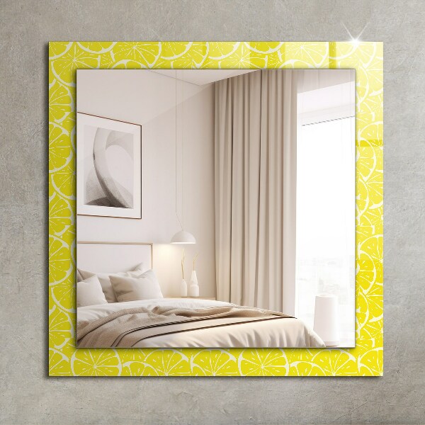 Printed mirror Lemon slices pattern
