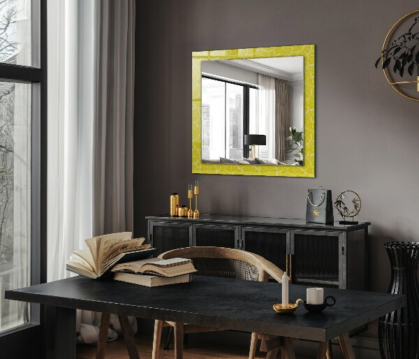 Printed mirror Lemon slices pattern