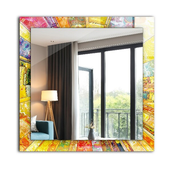 Printed mirror Abstract colourful mosaic