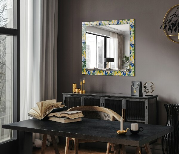 Wall mirror design Flowers and leaves