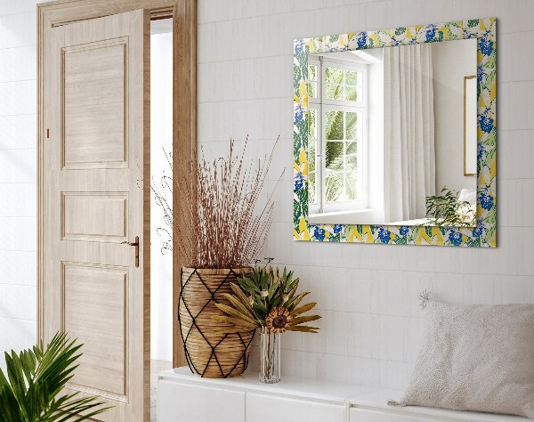 Wall mirror design Flowers and leaves