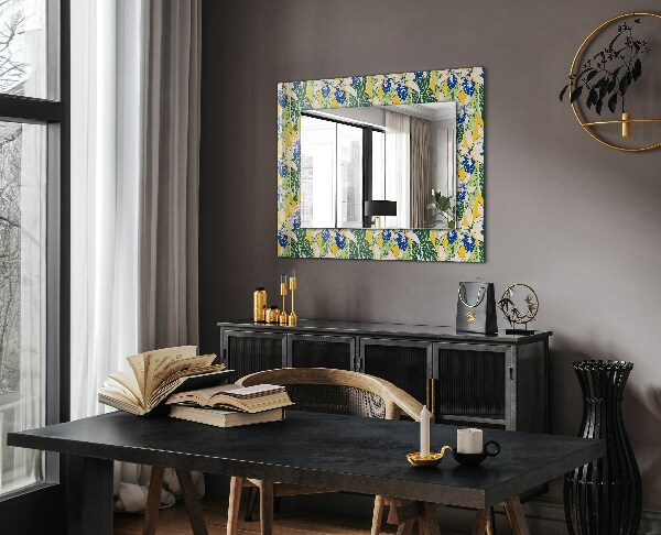 Wall mirror design Flowers and leaves