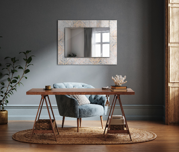 Wall mirror design Patterned tiles