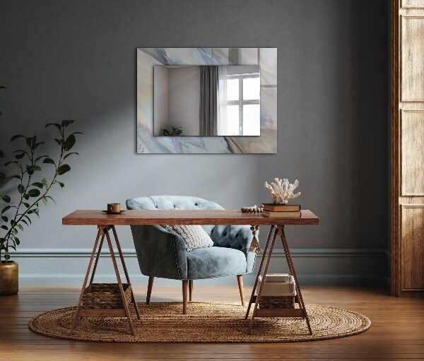 Decorative mirror Coloured abstract motifs