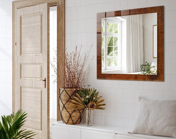 Wall mirror decor Antique wooden table