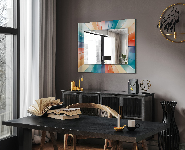 Printed mirror Coloured rays of light