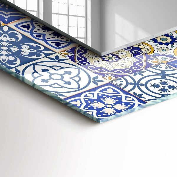 Wall mirror decor Coloured mosaics