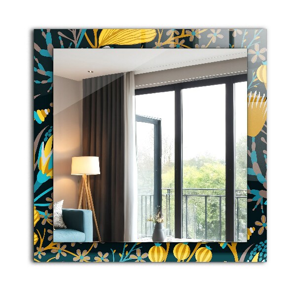 Printed mirror Petal motifs